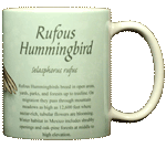 Rufus Hummingbird Ceramic Mug - Back