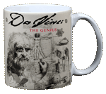 DaVinci Ceramic Mug - Back