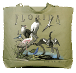 Florida Birds Canvas Tote