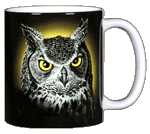Eye of the Owl Ceramic Mug - Back