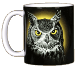 Eye of the Owl Ceramic Mug - Front