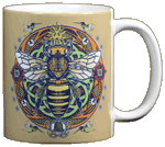 Honey Bee Hex Ceramic Mug