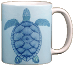 Green Sea Turtle Ceramic Mug - Back