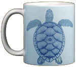 Green Sea Turtle Ceramic Mug - Front