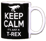 Keep Calm T-Rex Ceramic Mug - Back