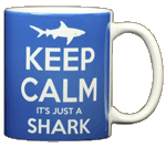 Keep Calm Shark Ceramic Mug - Back