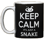 Keep Calm Snake Ceramic Mug - Front