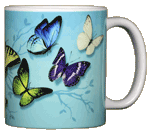 Butterfly Fancy Ceramic Mug - Back