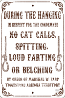 Hanging Notice Sign