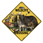 Alaskan Wildlife Crossing Sign