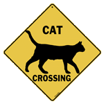 Cat Silhouette Crossing