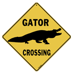 Alligator Silhouette Crossing 